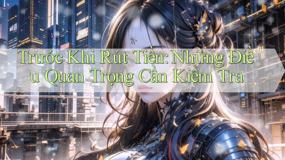 Trước khi rút tiền: Những điều quan trọng cần kiểm tra Trước khi rút tiền: Những điều quan trọng cần kiểm tra